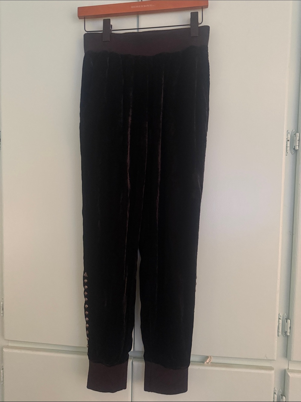 Double D Ranch Warwinds Black Velvet Jogger Pants